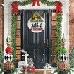 Christmas Grinch Door Sign Christmas Wreath Sign Decor Merry Christmas Wall Decor Wooden Door Hangers Wreath