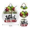 Christmas Grinch Door Sign Christmas Wreath Sign Decor Merry Christmas Wall Decor Wooden Door Hangers Wreath