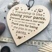 Garland with Lights Decorations Friendship Pissing Pants Funny Wooden Plaque Christmas Snowman Treats Holder