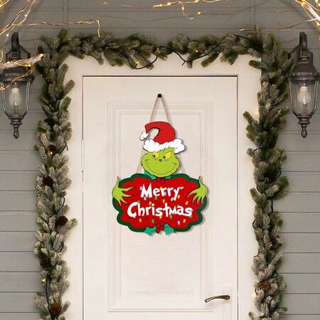 Christmas Decorations Indoor Home Decor, Wooden Merry Christmas Sign Gnome Hanging Christmas Decorations for Christmas Tree Wall Door Home Decorations