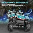 Stunt Car Remote Control Monster Trucks Dinosaur 360 Degree Spin Walk Upright Drift Light Music 2.4Ghz Offroad High Speed Toy Vehicle Playtime Gift Ages 8+ Blue