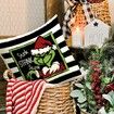 Christmas Pillow Covers Set of 4 18x18 Inch, Farmhouse Christmas Decorations, Set of 4 Christmas Decorations for Home