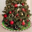 Christmas Tree Skirt 48 inch Grinch Tree Skirts Xmas Red Green Plaid Tree Skirt New Year Holiday Party Decor