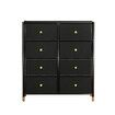 Chest of 8 Drawers Dresser Tallboy Cabinet TV Table Unit Wardrobe Storage Entertainment Stand Bedroom Organiser Closet Organizer Furniture Black