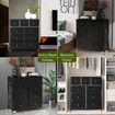 Chest of 9 Drawers Tallboy Cabinet Dresser TV Wardrobe Table Unit Entertainment Storage Stand Organiser Bedroom Closet Organizer Furniture Black