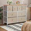 Chest of 8 Drawers Tallboy Cabinet Dresser TV Storage Unit Wardrobe Table Entertainment Stand Closet Organizer Bedroom Organiser Furniture Oak