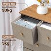 Chest of 9 Drawers Dresser Tallboy Storage Unit Cabinet TV Entertainment Wardrobe Stand Table Closet Organizer Bedroom Organiser Furniture Oak