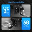 8T Pintle Hook Hitch Tow Ball Mount Adjustable Trailer Towing Receiver Drop Down Truck Car Accessory Heavy Duty