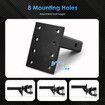 8T Pintle Hook Hitch Tow Ball Mount Adjustable Trailer Towing Receiver Drop Down Truck Car Accessory Heavy Duty