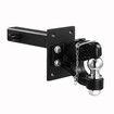 8T Pintle Hook Hitch Tow Ball Mount Adjustable Trailer Towing Receiver Drop Down Truck Car Accessory Heavy Duty