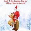 Inflatable Christmas Santa Claus Elk Costume, Blow Up Christmas Santa Claus Reindeer Rider Cosplay Suit for Youth, Adult(Suitable for Height 150-190 CM)