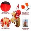 Inflatable Christmas Santa Claus Elk Costume, Blow Up Christmas Santa Claus Reindeer Rider Cosplay Suit for Youth, Adult(Suitable for Height 150-190 CM)