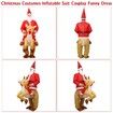 Inflatable Christmas Santa Claus Elk Costume, Blow Up Christmas Santa Claus Reindeer Rider Cosplay Suit for Youth, Adult(Suitable for Height 150-190 CM)