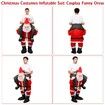 Inflatable Christmas Santa Claus Costume, Blow Up Ride On Me Shoulder Christmas Santa Claus Cosplay Suit for Youth, Adult(Santa),Suitable for Height 150-190 CM