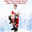 Inflatable Christmas Santa Claus Costume, Blow Up Ride On Me Shoulder Christmas Santa Claus Cosplay Suit for Youth, Adult(Santa),Suitable for Height 150-190 CM