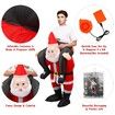 Inflatable Christmas Santa Claus Costume, Blow Up Ride On Me Shoulder Christmas Santa Claus Cosplay Suit for Youth, Adult(Santa),Suitable for Height 150-190 CM