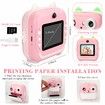 Kids Camera Instant Print Toddler Digital Camera 1080P HD  Instant Print Photo with 2 Rolls Photo Paper 32GB Card