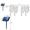 10m Solar Power Shower Rain PVC Lights Christmas Lights Icicle Outdoor Raindrop Lights 300LED Xmas Tree Holiday Decoration Multi Color