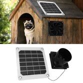 Solar Exhaust Fan Kit, High Efficiency Solar Fan 20W Strong Wind Power with Protective Net for Pet Dog Chicken Coop