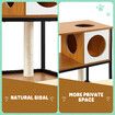 All In One Cat Tree Litter Box Enclosure Condo Scratching Post Climber Tower Kitty Play Gym House Pet Furniture Bed Perch Entrance Cabin Toilet Washroom