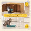 Cat Litter Box Enclosure House Cabin Pet Furniture Entrance Hidden Storage Bench Side Table Cabinet Indoor Toilet Kitty Washroom Cushion