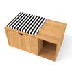 Cat Litter Box Enclosure House Cabin Pet Furniture Entrance Hidden Storage Bench Side Table Cabinet Indoor Toilet Kitty Washroom Cushion