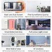 2MP X 2 Dual Lens Indoor Security Camera,WiFi Wireless Security Camera,for Home Security Camera,Motion Tracking, Night Vision,2-Way Audio with Phone App
