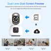2MP X 2 Dual Lens Indoor Security Camera,WiFi Wireless Security Camera,for Home Security Camera,Motion Tracking, Night Vision,2-Way Audio with Phone App