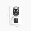 2MP X 2 Dual Lens Indoor Security Camera,WiFi Wireless Security Camera,for Home Security Camera,Motion Tracking, Night Vision,2-Way Audio with Phone App