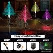 Solar Christmas Trees Lights Outdoor Decorations,Solar Tree Garden Lights Waterproof,Color Changing Solar Flower Lights Yard Stake Decor For Outside Decorative,2Pcs