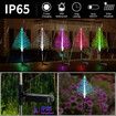 Solar Christmas Trees Lights Outdoor Decorations,Solar Tree Garden Lights Waterproof,Color Changing Solar Flower Lights Yard Stake Decor For Outside Decorative,2Pcs