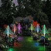 Solar Christmas Trees Lights Outdoor Decorations,Solar Tree Garden Lights Waterproof,Color Changing Solar Flower Lights Yard Stake Decor For Outside Decorative,2Pcs