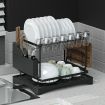 Cefito Dish Rack Expandable Drying Drainer Cutlery Holder Tray Kitchen 2 Tiers