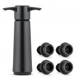 Wine Saver Pump with 4 Vacuum Stoppers,Wine Stopper,Wine Preserver,Reusable Bottle Sealer Keeps Wine Fresh,Ideal Wine Accessories Gift (Wine Pump + 4 stoppers)