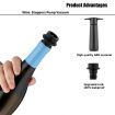 Wine Saver Pump with 4 Vacuum Stoppers,Wine Stopper,Wine Preserver,Reusable Bottle Sealer Keeps Wine Fresh,Ideal Wine Accessories Gift (Wine Pump + 4 stoppers)