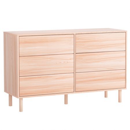 Artiss 6 Chest of Drawers Cabinet Dresser Table Tallboy Storage Bedroom Pine