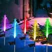 Solar Christmas Trees Lights Outdoor Decorations,Solar Tree Garden Lights Waterproof,Color Changing Solar Flower Lights Yard Stake Decor For Outside Decorative,2Pcs