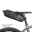 Bike Saddle Bag Waterproof Bicycle Bag Cycling Seat Bag Portable Storage Bag for Bike Seat 1.5L Large Capacity Suitable for Road Bike Folding Bike