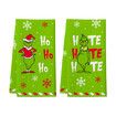 Christmas Grinch Kitchen Towels, 2 Pack Holiday Collection Dish Towels, Absorbent Bathroom Hand Towels