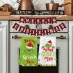 Christmas Grinch Kitchen Towels, 2 Pack Holiday Collection Dish Towels, Absorbent Bathroom Hand Towels