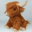 25cm Highland Cow Stuffed Animal Realistic Cow Plush Cattle Simulation Highland Cuddly Plushie Doll Farm Home Decor