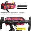 Bike Handlebar Bag Bicycle Front Bag Frame Storage Roll Bag Mountain Road Bikes Commuter Shoulder Bag (Camouflage Red)