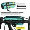 Bike Handlebar Bag Bicycle Front Bag Frame Storage Roll Bag Mountain Road Bikes Commuter Shoulder Bag (Blue)