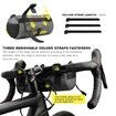 Bike Handlebar Bag Bicycle Front Bag Frame Storage Roll Bag Mountain Road Bikes Commuter Shoulder Bag (Grey)