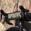 Bike Handlebar Bag Bicycle Front Bag Frame Storage Roll Bag Mountain Road Bikes Commuter Shoulder Bag (Green)