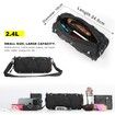 Bike Handlebar Bag Bicycle Front Bag Frame Storage Roll Bag Mountain Road Bikes Commuter Shoulder Bag (Black)