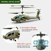 RC Helicopters Remote Control 2.4GHz Military Army Helicopter Toys for Boys Girls Kids  One Key Take Off/Landing, LED Light, Low Battery Reminder