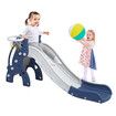 3 In 1 Slide Climber Set Basketball Hoop Stairs Steps Indoor Outdoor Playset Playground Kids Toddler Toys Blue