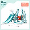 4 In 1 Slide Swing Set Freestanding Basketball Outdoor Playset Playground Climber Children Toddlers Toys Kids Indoor