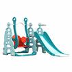 4 In 1 Slide Swing Set Freestanding Basketball Outdoor Playset Playground Climber Children Toddlers Toys Kids Indoor